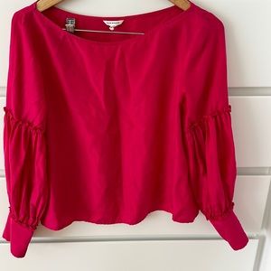 Fuschia Club Monaco silk blouse.